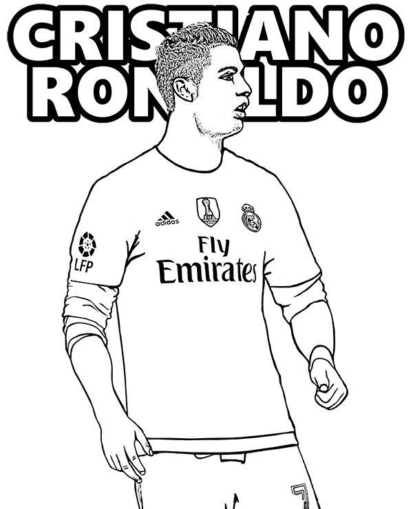 Football Colouring Pages Ronaldo