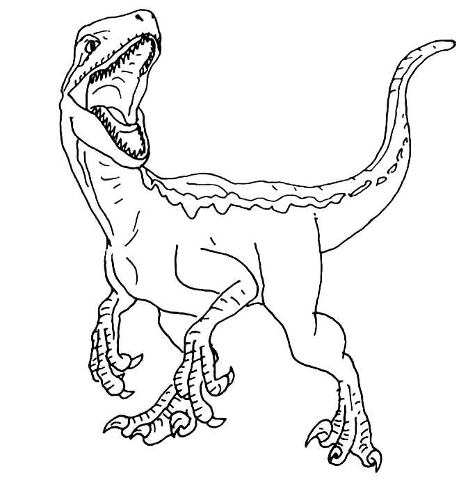 Blue Jurassic World Coloring Pages