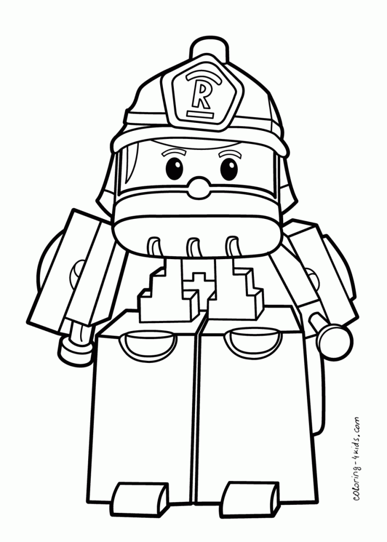 Amber Robocar Poli Coloring Pages