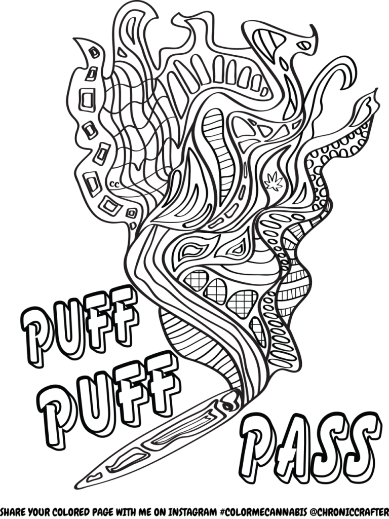 Simple Stoner Coloring Pages