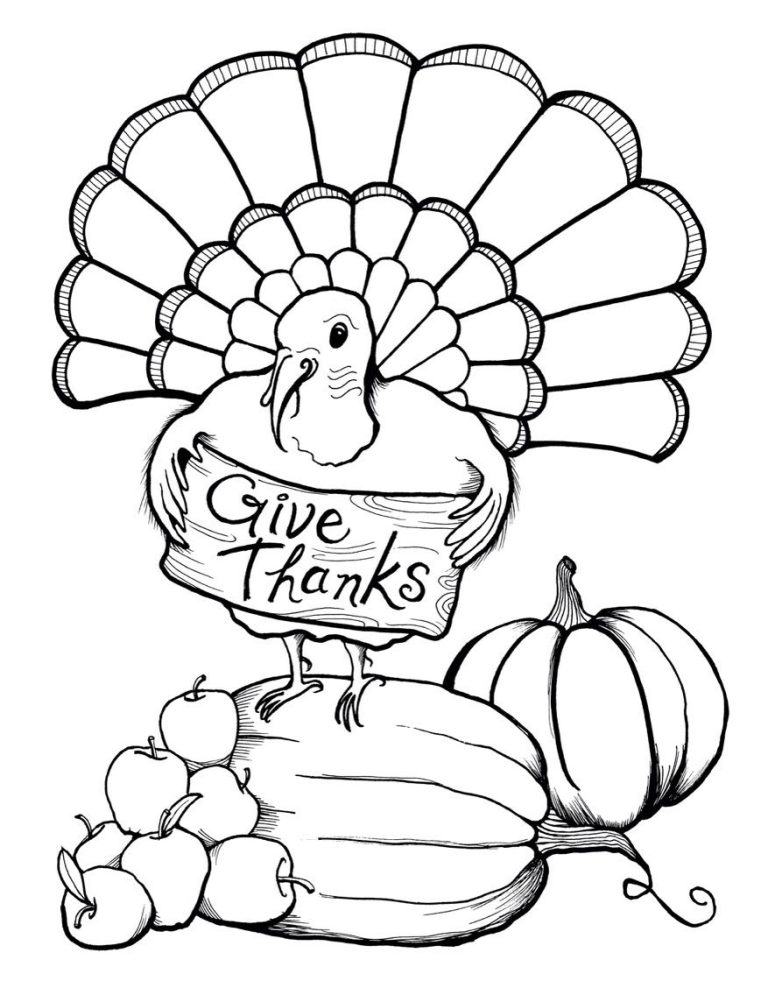 Printable Turkey Thanksgiving Coloring Pages