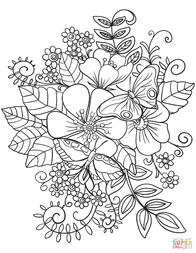 Cute Flower Printable Coloring Pages