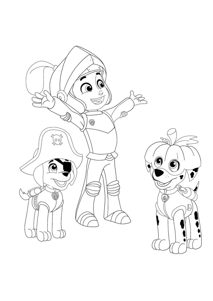 Paw Patrol Halloween Coloring Pages Free