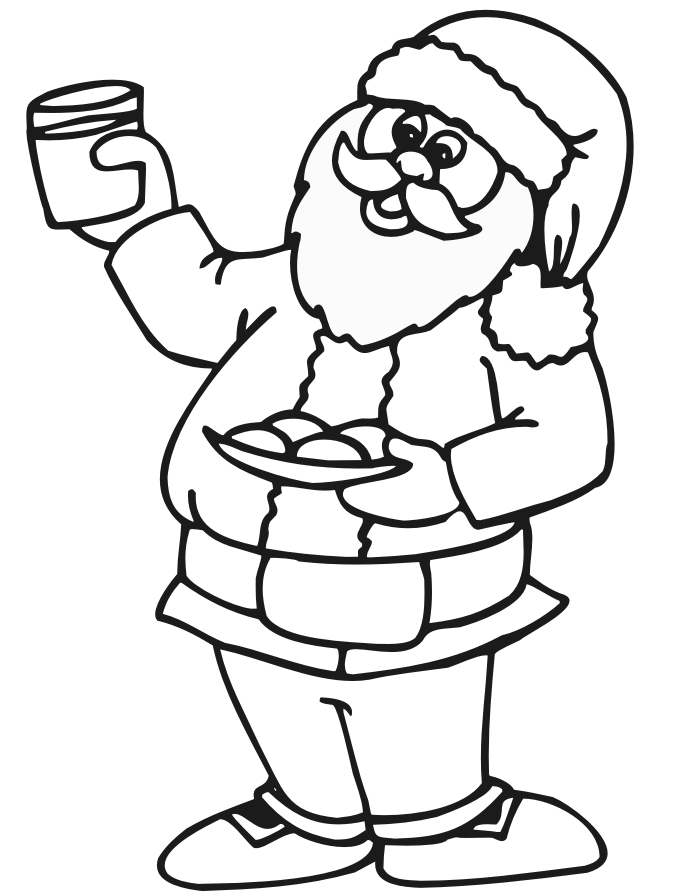 Santa Claus Coloring Pages For Kids