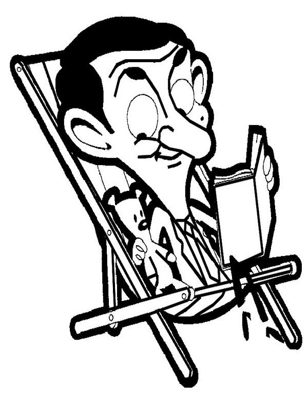 Printable Mr Bean Colouring Pages