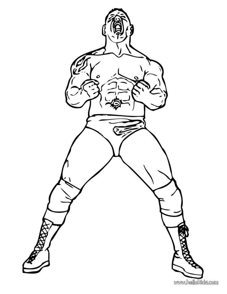 Roman Reigns Wrestling Coloring Pages