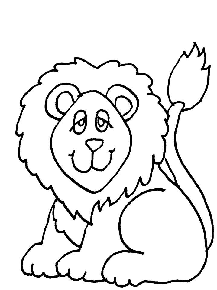 Preschool Lion Coloring Sheet