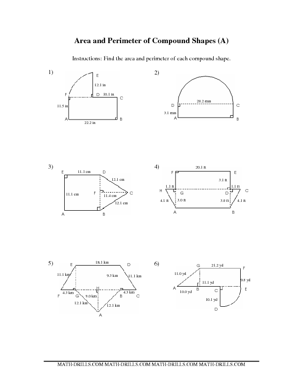 Perimeter Of Composite Figures Worksheet Answers