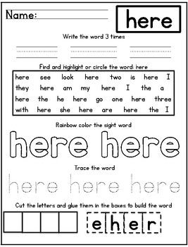 Homeschool Kindergarten Worksheets Spelling