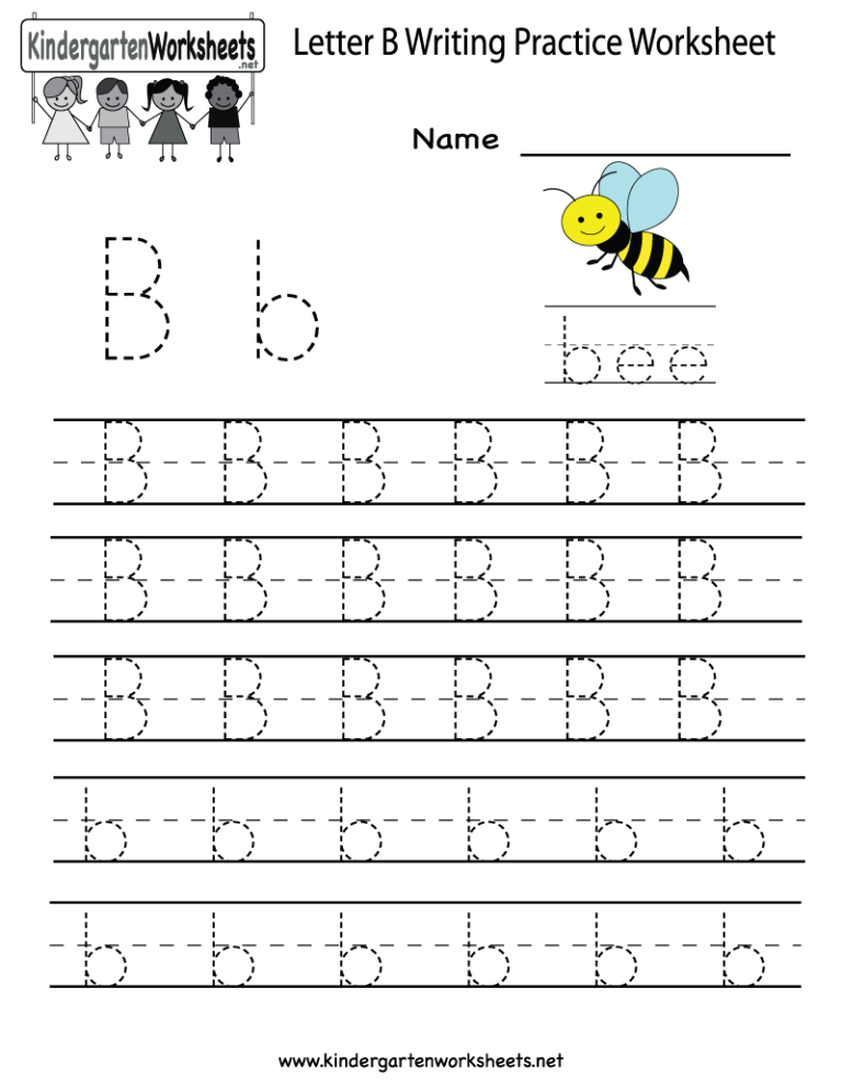 Trace Letter B Worksheets Preschool