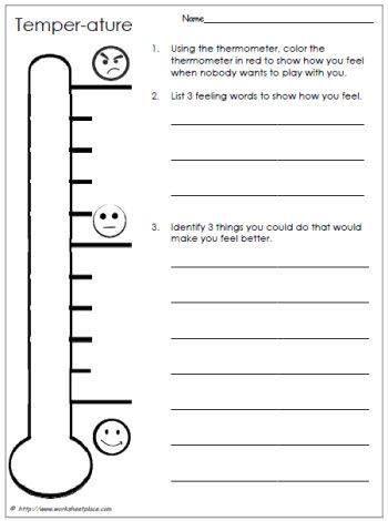 Therapy Anger Worksheets For Kids