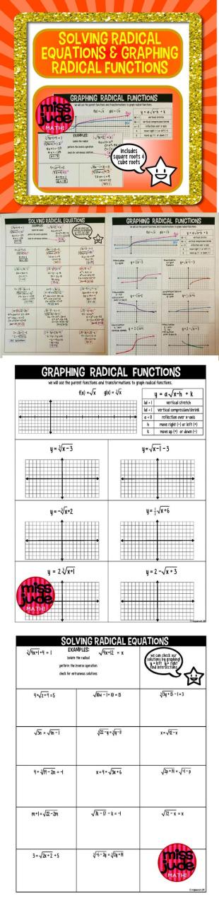 Algebra 2 Graphing Square Root Functions Worksheet Answers