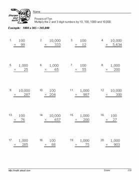 3-digit By 3-digit Multiplication Worksheets Pdf With Answers