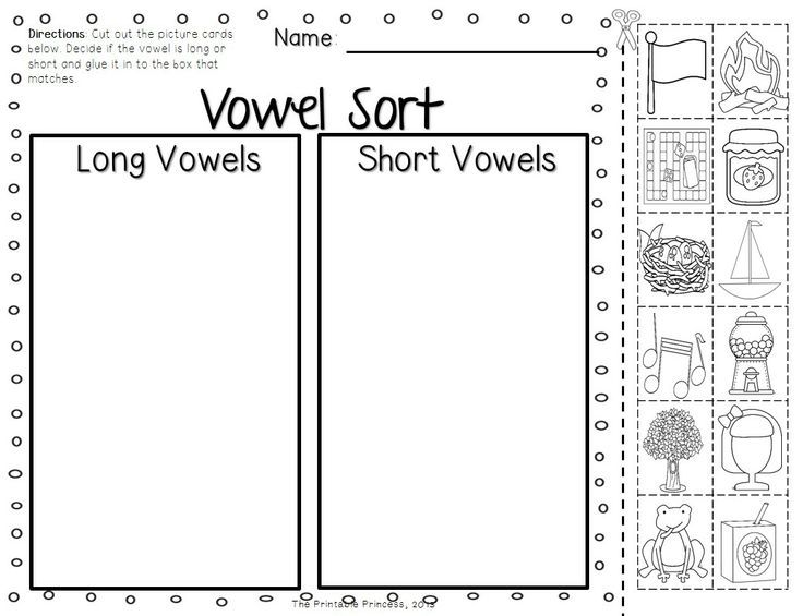 Short And Long Vowel Worksheets Free
