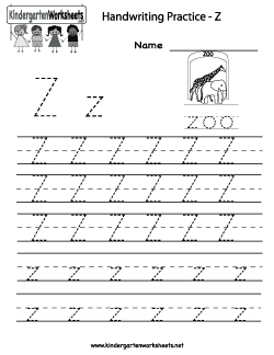 Kindergarden Printable Alphabet Handwriting Worksheets A To Z