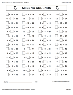 Addition Year 2 Maths Worksheets