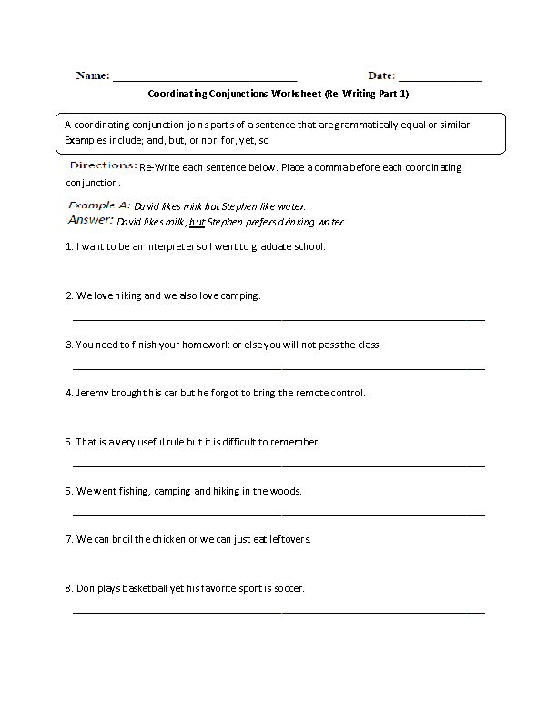 Correlative Conjunctions Worksheets With Answers Pdf