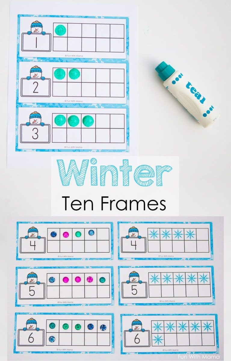 Free Printable Ten Frame Worksheets For Kindergarten