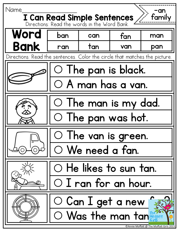 Beginner First Grade Simple Sentences For Grade 1
