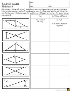 Sss And Sas Triangle Congruence Worksheet Answers