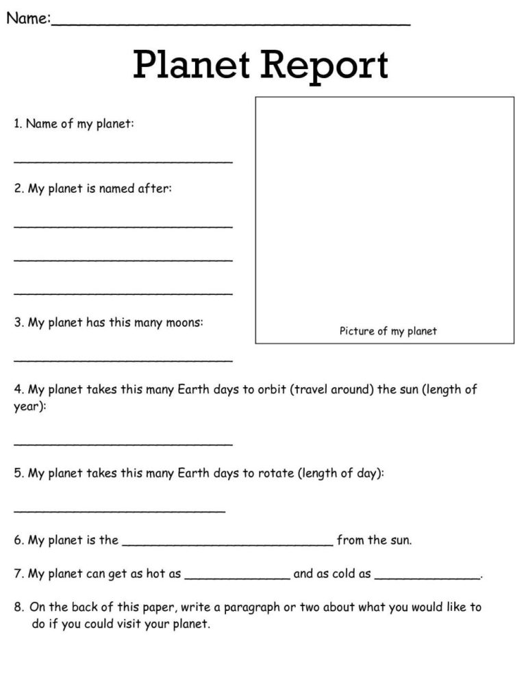 Free Science Worksheets For 7th Graders