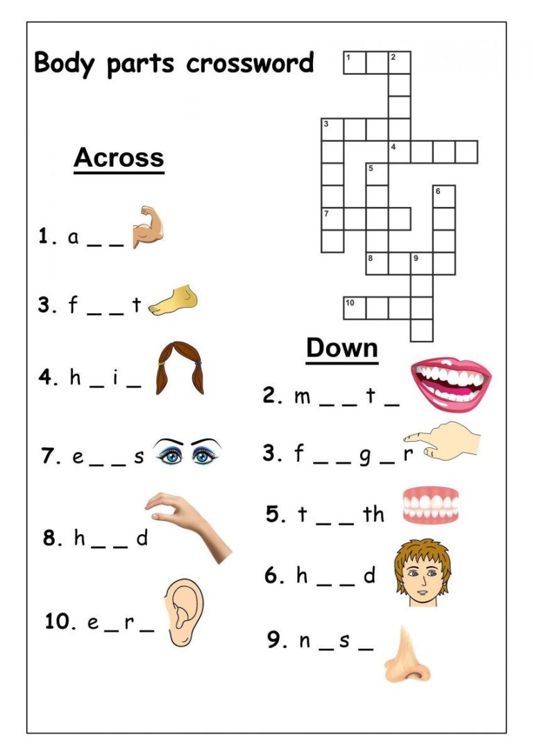 English Puzzle Worksheets For Kids
