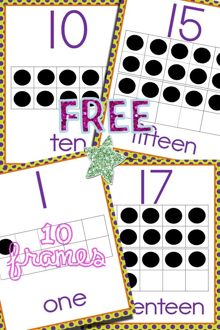 Ten Frame Flash Cards Printable Free
