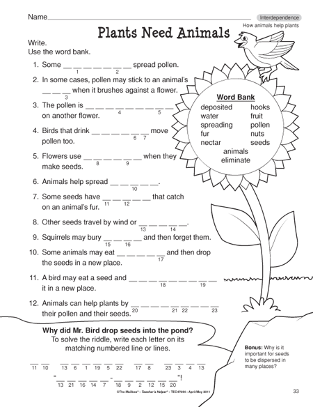 Third Grade 3rd Grade Science Plants Worksheets