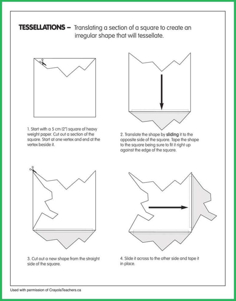 Printable Tessellation Worksheets For Grade 3