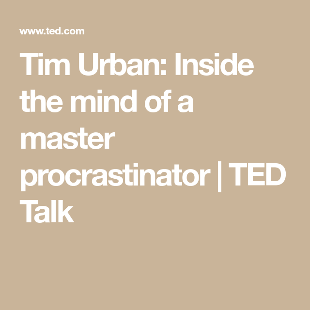 Ted Talk Procrastination Worksheet Answers