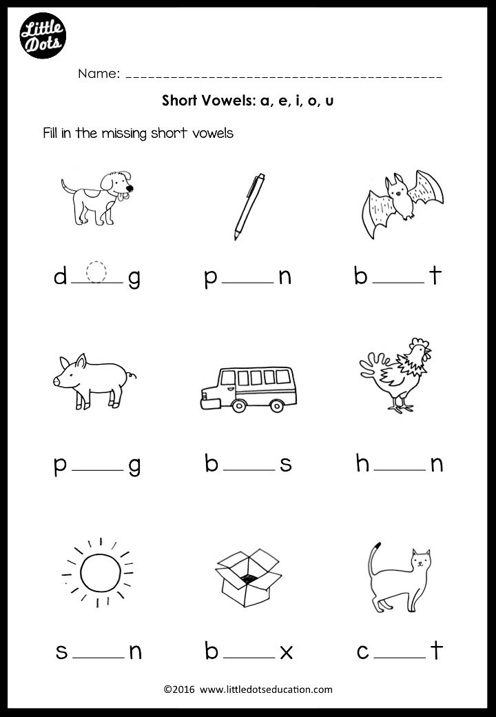 Short A Sound Worksheets For Kindergarten