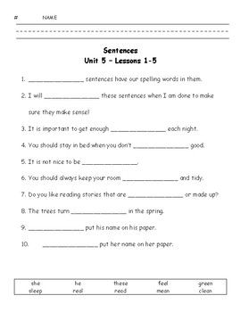 Free Printable Year 3 Spellings Worksheets