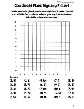 5th Grade Graphing Ordered Pairs Worksheet
