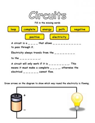 4th Grade Electricity Worksheet