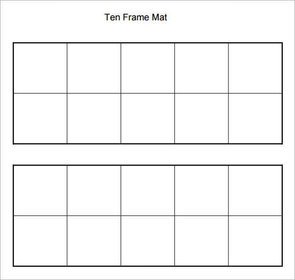 Printable Blank Ten Frame Template