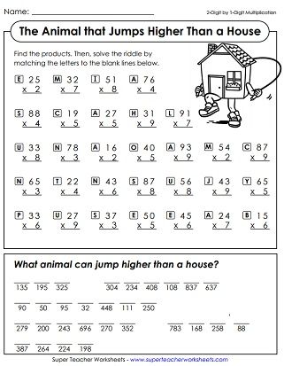 Multiplication Puzzle Worksheets For Kids