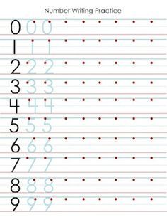 Number Writing Practice Sheets For Kindergarten