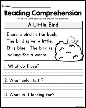 Reading Comprehension Year 1 Free
