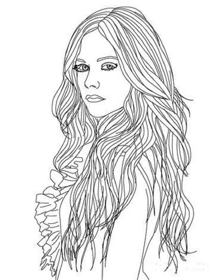 Hair Coloring Pages For Kids