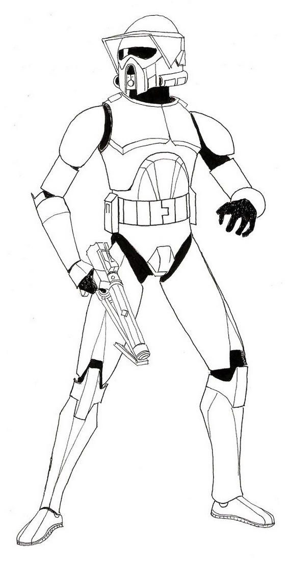 Clone Commando Clone Trooper Coloring Pages
