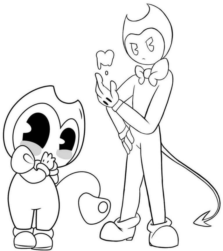 Bendy Coloring Pages Free