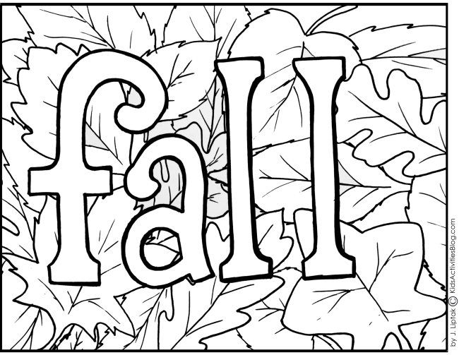 Free Fall Coloring Pages For Children