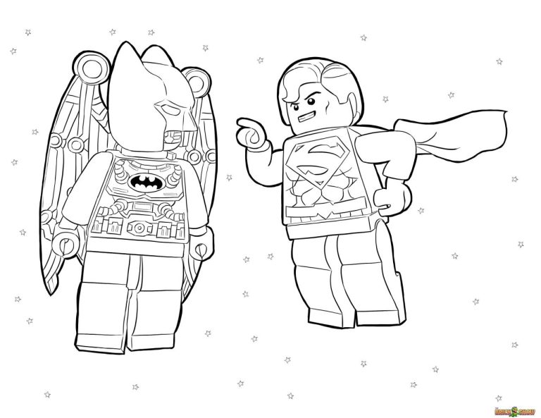 Batman And Superman Lego Coloring Pages