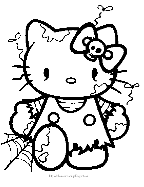 Cute Printable Hello Kitty Coloring Pages