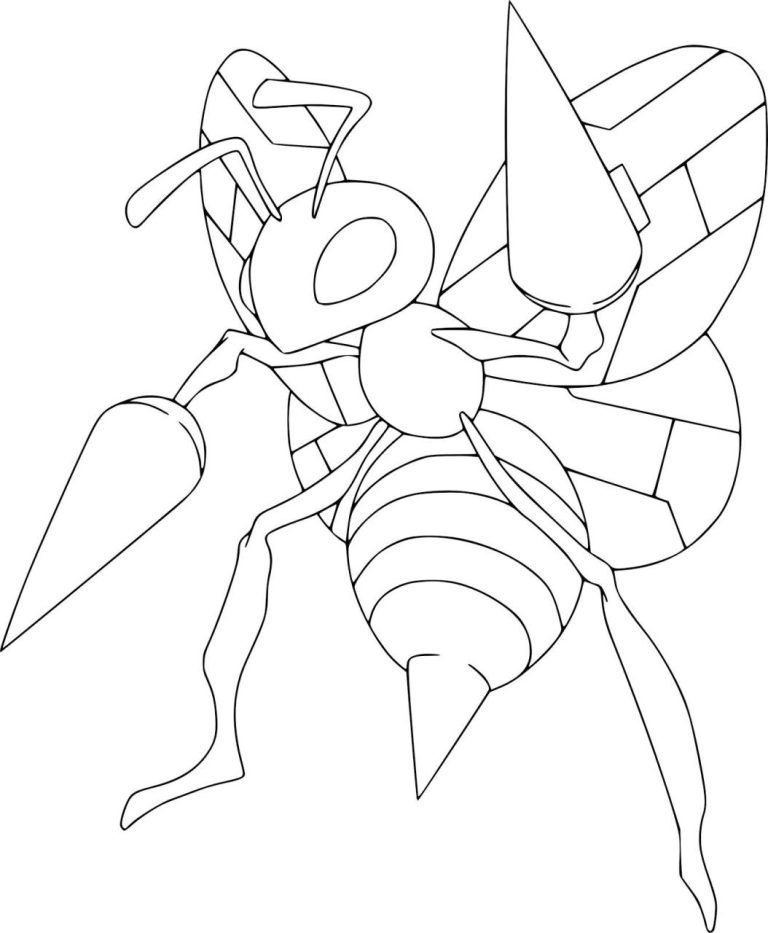 Pokemon Coloring Pages Mega Beedrill