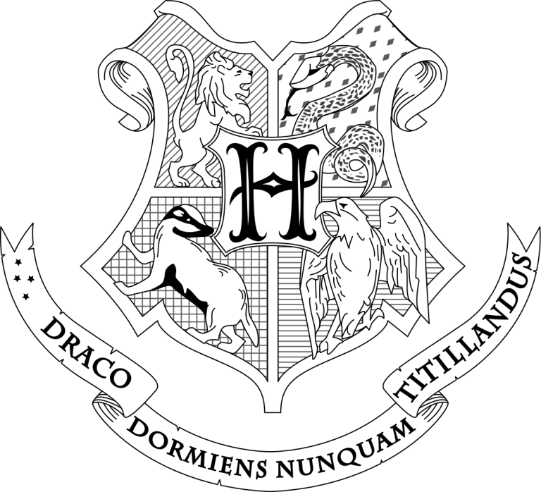 Hogwarts Crest Coloring Pages