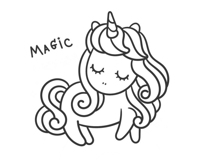 Adorable Cute Unicorn Drawing Unicorn Coloring Pages
