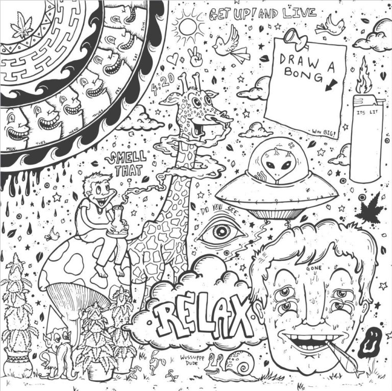 Aesthetic Trippy Coloring Pages For Adults