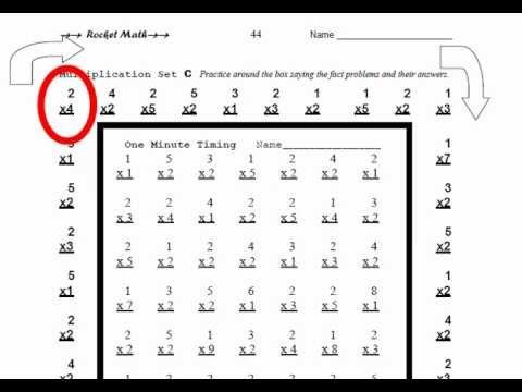 5th Grade Rocket Math Multiplication Worksheets