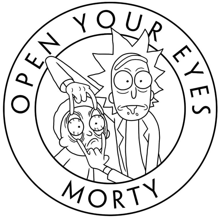 Aesthetic Printable Rick And Morty Coloring Pages